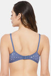Clovia Single Layered Non Wired Full Coverage T-Shirt Bra - Blue — thumbnail 4