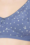 Clovia Single Layered Non Wired Full Coverage T-Shirt Bra - Blue — thumbnail 5