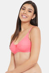 Clovia Double Layered Non Wired Full Coverage T-Shirt Bra - Pink — thumbnail 3
