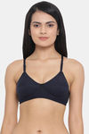 Clovia Double Layered Non Wired Full Coverage T-Shirt Bra - Blue — thumbnail 1
