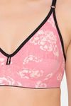 Clovia Double Layered Non Wired Full Coverage T-Shirt Bra - Pink — thumbnail 5