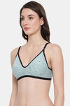 Clovia Double Layered Non Wired Full Coverage T-Shirt Bra - Green — thumbnail 2