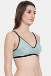 Clovia Double Layered Non Wired Full Coverage T-Shirt Bra - Green — thumbnail 3