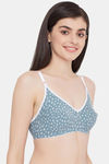 Clovia Double Layered Non Wired Full Coverage T-Shirt Bra - Blue — thumbnail 2