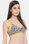 Clovia Double Layered Non Wired Full Coverage T-Shirt Bra - Blue — thumbnail 2