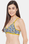 Clovia Double Layered Non Wired Full Coverage T-Shirt Bra - Blue — thumbnail 3