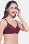 Clovia Single Layered Non Wired Full Coverage T-Shirt Bra - Purple — thumbnail 2