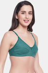 Clovia Single Layered Non Wired Full Coverage T-Shirt Bra - Green — thumbnail 2