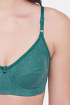 Clovia Single Layered Non Wired Full Coverage T-Shirt Bra - Green — thumbnail 5
