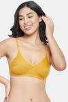 Clovia Single Layered Non Wired Full Coverage T-Shirt Bra - Yellow — thumbnail 1