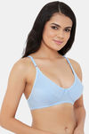 Clovia Double Layered Non Wired Full Coverage T-Shirt Bra - Blue — thumbnail 5