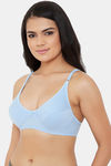 Clovia Double Layered Non Wired Full Coverage T-Shirt Bra - Blue — thumbnail 2