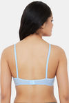 Clovia Double Layered Non Wired Full Coverage T-Shirt Bra - Blue — thumbnail 3