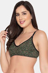 Clovia Double Layered Non Wired Full Coverage T-Shirt Bra - Green — thumbnail 3
