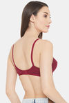 Clovia Double Layered Non Wired Full Coverage T-Shirt Bra - Maroon — thumbnail 4