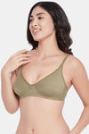 Clovia Double Layered Non Wired Full Coverage T-Shirt Bra - Green — thumbnail 3