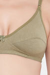 Clovia Double Layered Non Wired Full Coverage T-Shirt Bra - Green — thumbnail 5