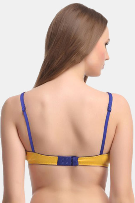 Clovia Single Layered Non Wired Medium Coverage T-Shirt Bra - Yellow — image 3