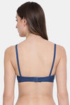 Clovia Double Layered Non Wired Full Coverage T-Shirt Bra - Blue — thumbnail 4