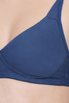 Clovia Double Layered Non Wired Full Coverage T-Shirt Bra - Blue — thumbnail 5