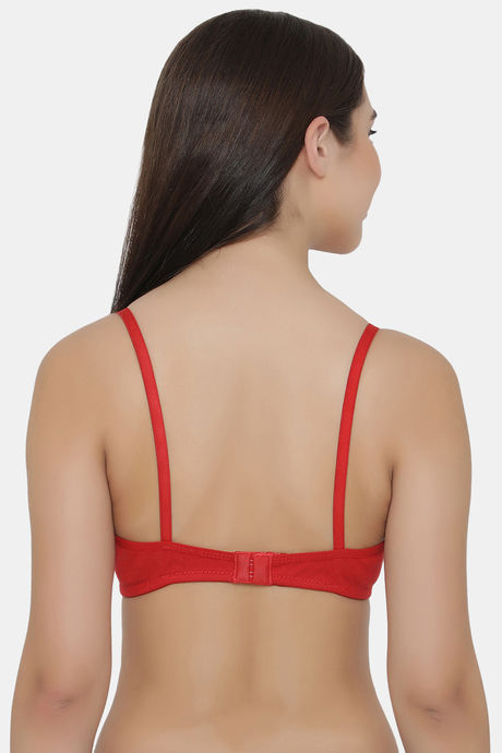 Clovia Double Layered Non Wired Full Coverage T-Shirt Bra - Red — image 4
