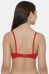 Clovia Double Layered Non Wired Full Coverage T-Shirt Bra - Red — thumbnail 4