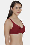Clovia Double Layered Non Wired Full Coverage T-Shirt Bra - Maroon — thumbnail 2