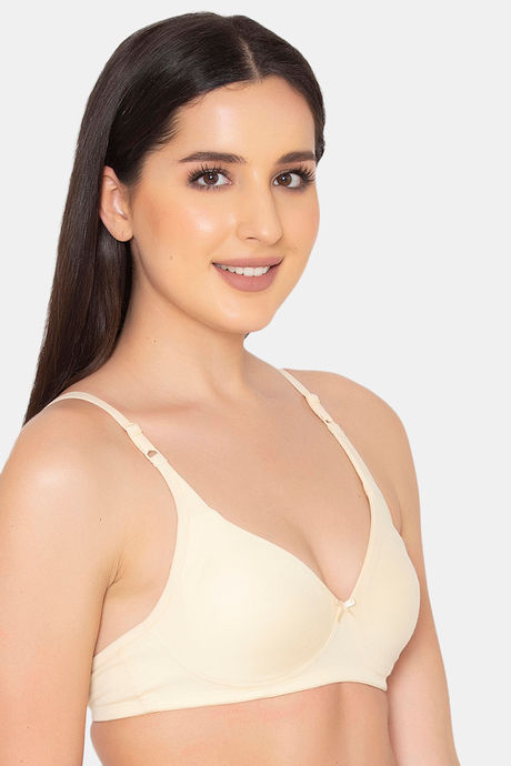 Clovia Double Layered Non Wired Full Coverage T-Shirt Bra - Nude — image 2
