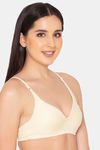 Clovia Double Layered Non Wired Full Coverage T-Shirt Bra - Nude — thumbnail 2