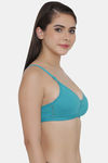 Clovia Single Layered Non Wired Full Coverage T-Shirt Bra - Green — thumbnail 2