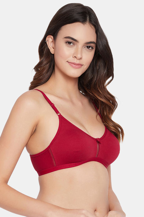 Clovia Single Layered Non Wired Full Coverage T-Shirt Bra - Maroon — image 2