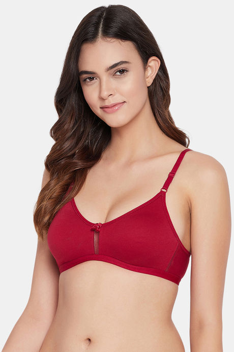 Clovia Single Layered Non Wired Full Coverage T-Shirt Bra - Maroon — image 3