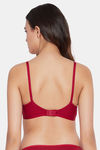 Clovia Single Layered Non Wired Full Coverage T-Shirt Bra - Maroon — thumbnail 4