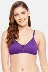 Clovia Single Layered Non Wired Full Coverage T-Shirt Bra - Purple — thumbnail 1