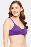 Clovia Single Layered Non Wired Full Coverage T-Shirt Bra - Purple — thumbnail 2