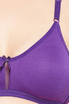 Clovia Single Layered Non Wired Full Coverage T-Shirt Bra - Purple — thumbnail 5