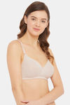 Clovia Padded Non Wired Full Coverage T-Shirt Bra - Beige — thumbnail 2