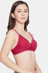 Clovia Padded Non Wired Full Coverage T-Shirt Bra - Pink — thumbnail 2