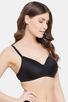 Clovia Padded Non Wired Full Coverage T-Shirt Bra - Black — thumbnail 2