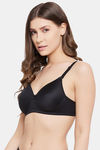 Clovia Padded Non Wired Full Coverage T-Shirt Bra - Black — thumbnail 3