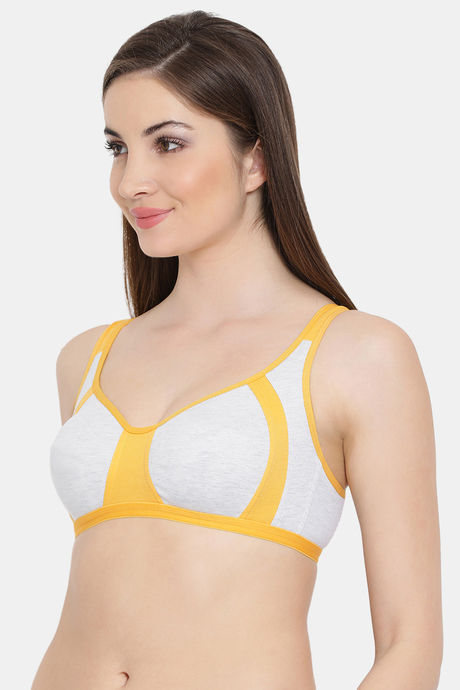 Clovia Single Layered Non Wired Full Coverage T-Shirt Bra - Grey — image 3
