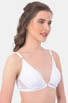Clovia Single Layered Non Wired Medium Coverage T-Shirt Bra - White — thumbnail 2