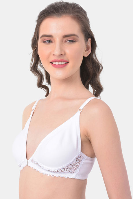 Clovia Single Layered Non Wired Medium Coverage T-Shirt Bra - White — image 3