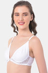 Clovia Single Layered Non Wired Medium Coverage T-Shirt Bra - White — thumbnail 3