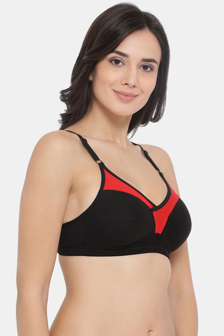 Clovia Single Layered Non Wired Full Coverage T-Shirt Bra - Black — image 2
