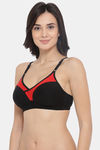 Clovia Single Layered Non Wired Full Coverage T-Shirt Bra - Black — thumbnail 3