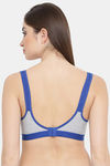 Clovia Single Layered Non Wired Full Coverage T-Shirt Bra - Blue — thumbnail 4