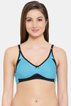 Clovia Single Layered Non Wired Full Coverage T-Shirt Bra - Blue — thumbnail 1