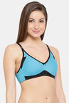 Clovia Single Layered Non Wired Full Coverage T-Shirt Bra - Blue — thumbnail 2