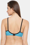 Clovia Single Layered Non Wired Full Coverage T-Shirt Bra - Blue — thumbnail 4